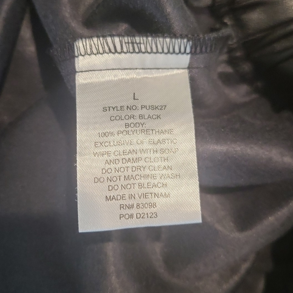 Ci Sono black mini skirt faux leather pockets edgy rock and roll concert - Picture 3 of 5